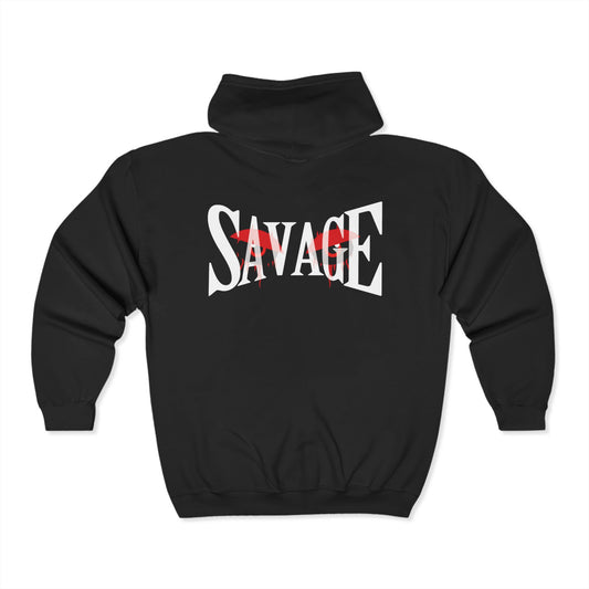 Savage Heavy Blend Full Zip Up Hoodie