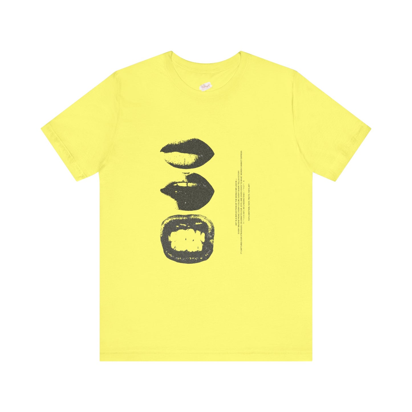 Stylish Artist Tee with Unique Lip Prints - Fashionable Casual Wear