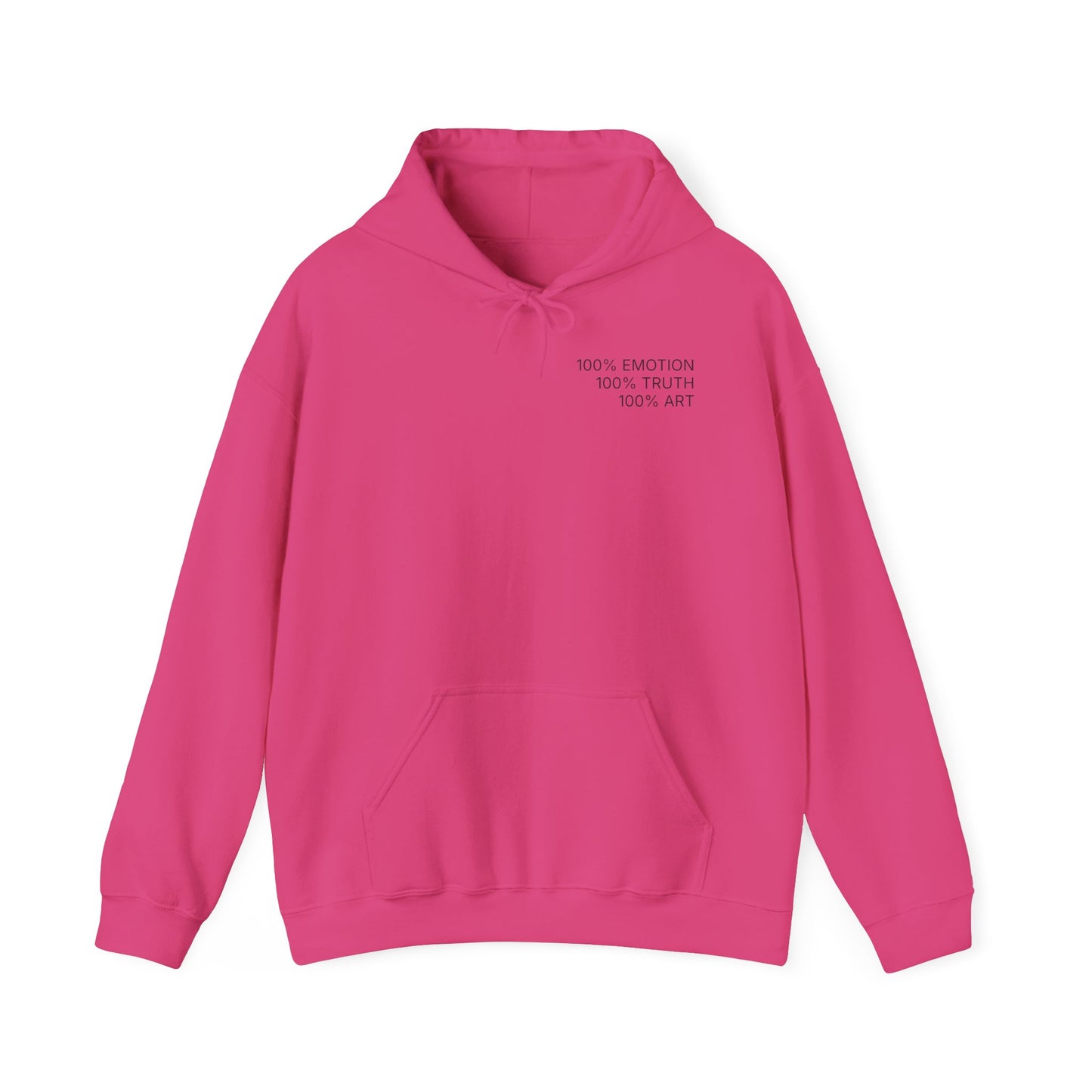 100% ART Hooded Sweatshirt with Abstract Lip Design, Cozy Fashion