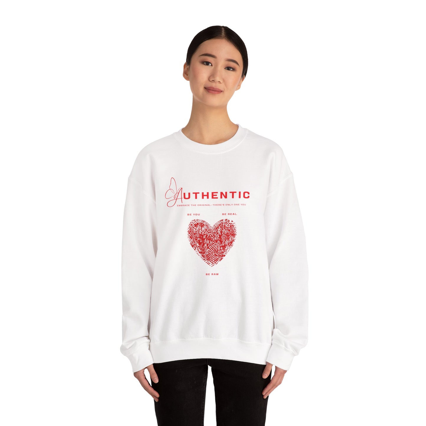 Authentic Heart Cozy Crewneck Pullover