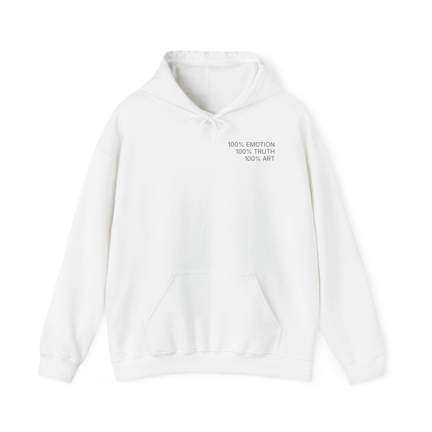 100% ART Hooded Sweatshirt with Abstract Lip Design, Cozy Fashion