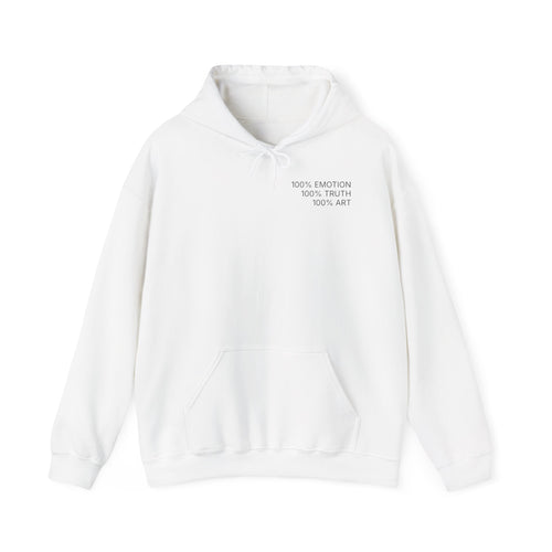 100% ART Hooded Sweatshirt with Abstract Lip Design, Cozy Fashion